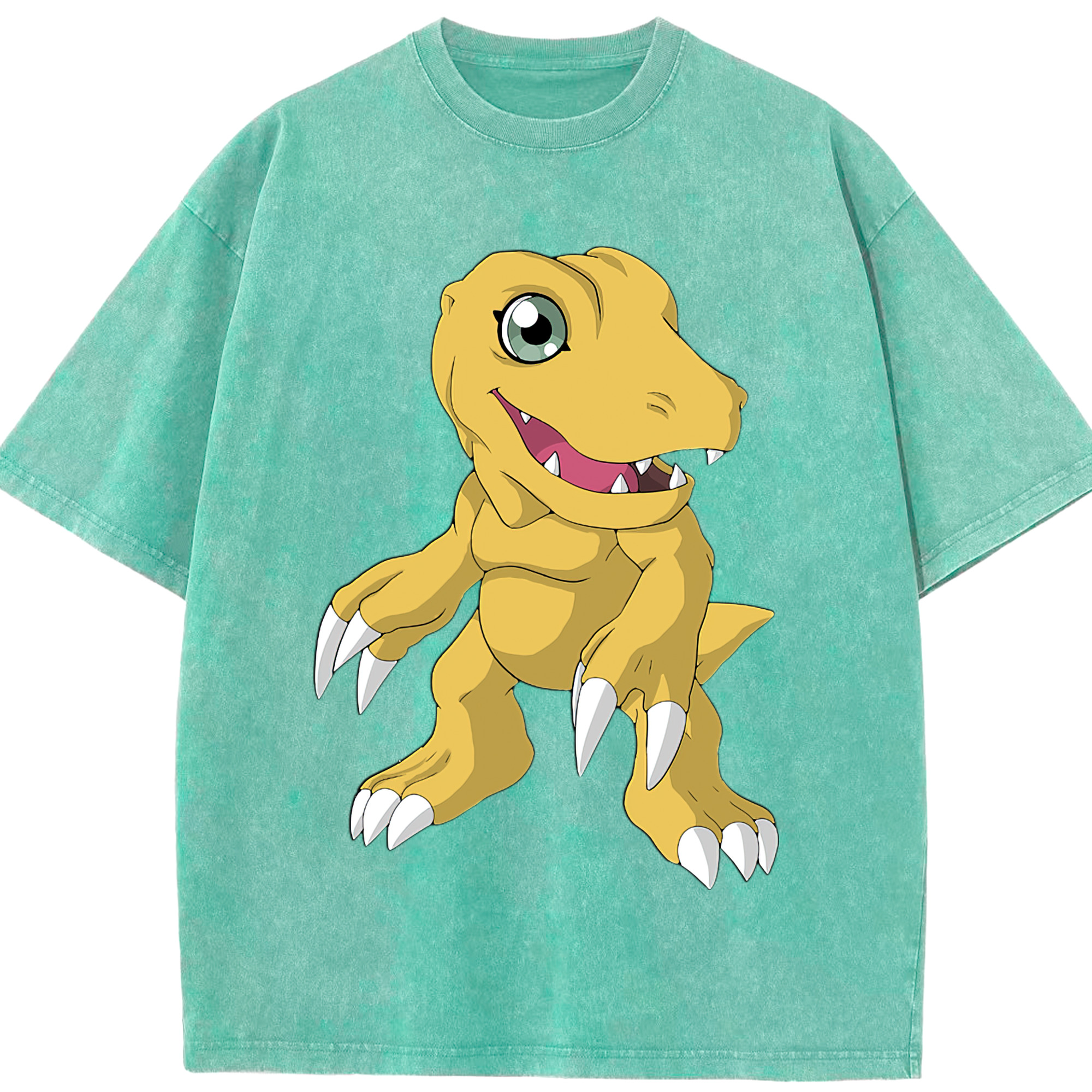 （画像用） Digimon デジタルモンスター/デジモン 綿100% ヴィンテージ風 半袖Tシャツ（フロントプリント）